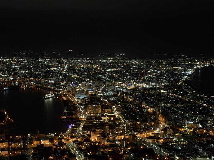 Hakodate at night seen from Mount Hakodate